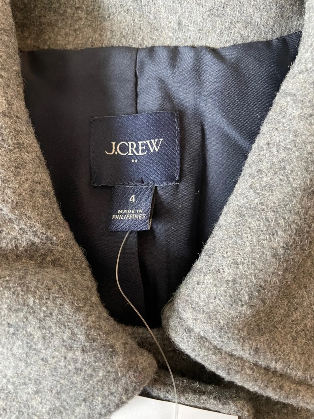 J. Crew Wool Blend Car‎ Coat Women's Heather Steel Gray Size 4 NEW
